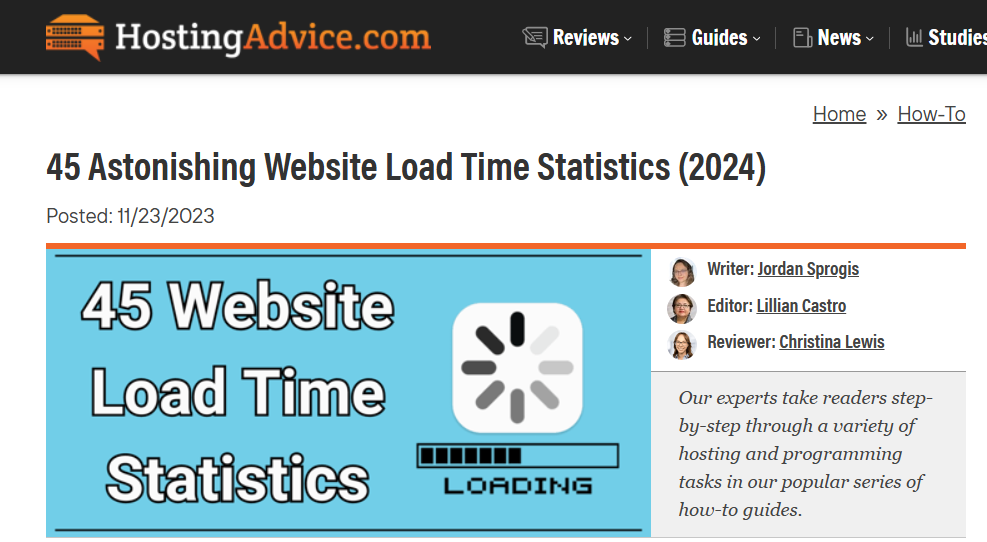 load time stats